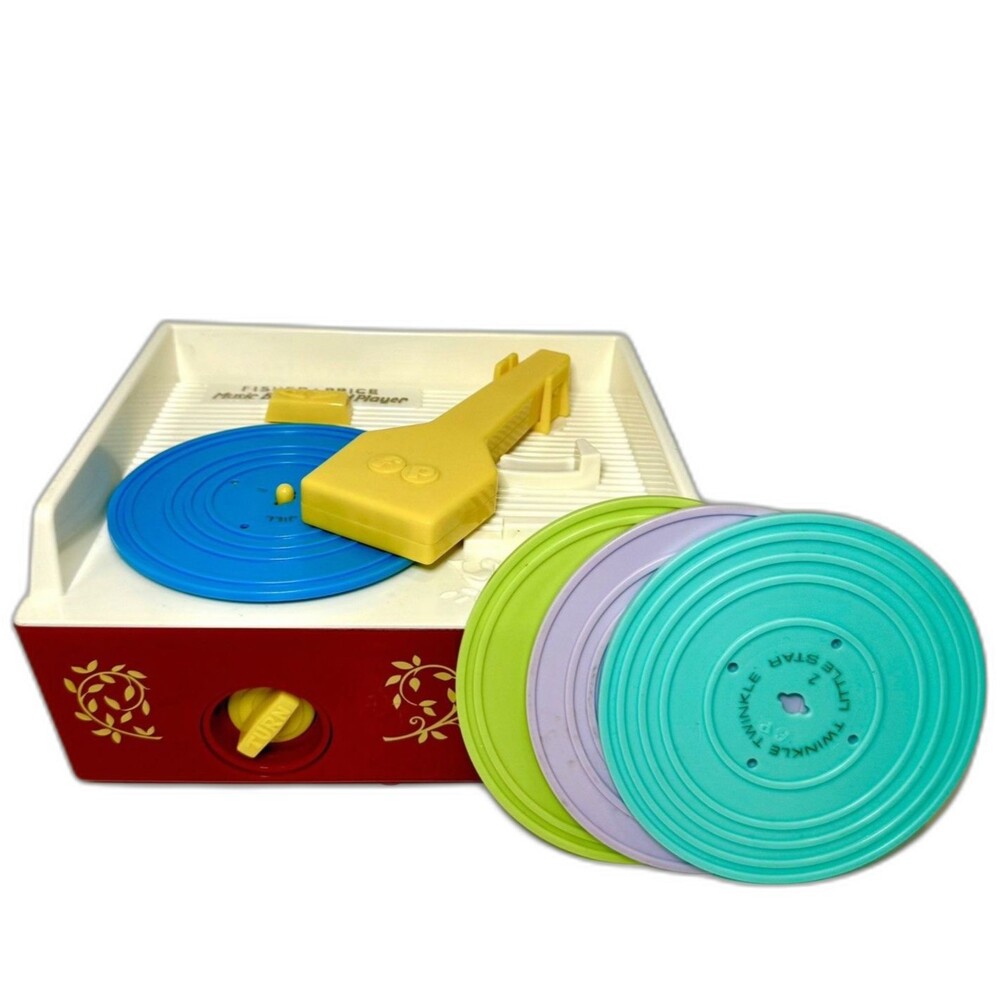 FisherPrice Record Player With Records Music Toy Tested & Works
